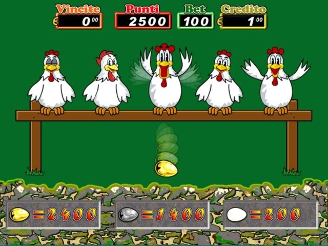Fowl Play Gold Bonus Game - Le galline depongono uova d'oro, argento e bianche